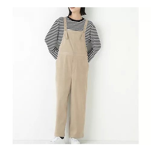 【ヒューマンウーマン/HUMAN WOMAN】のストレッチスェードオーバーオール インテリア・キッズ・メンズ・レディースファッション・服の通販 founy(ファニー) 　ファッション　Fashion　レディースファッション　Fashion for Women　おすすめ　Recommended / Our Picks　スタンダード　Standard, Basic　ワーク　Workwear, Utility Style　ベージュ|ID: prp329100004696751 ipo3291000000033917354