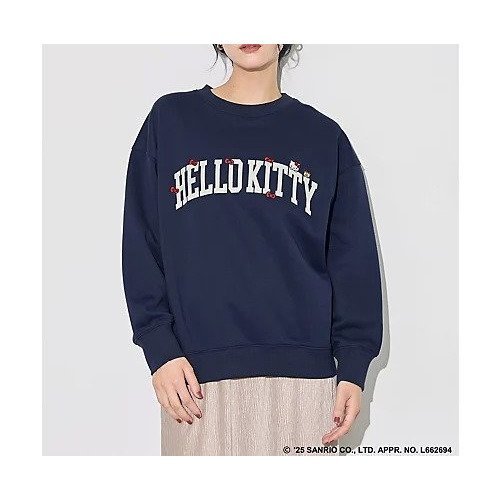 【エニー/ANY】の【ハローキティ ANY】ロゴスウェット 人気、トレンドファッション・服の通販 founy(ファニー) 　ファッション　Fashion　レディースファッション　Fashion for Women　トップス・カットソー　Cut & Sew Tops　レディースパーカー・カジュアルフーディー　Casual Hoodies & Sweatshirts　スウェット・クルーネックトップス　Sweatshirts & Crewnecks / Relaxed Fit Sweat Tops　おすすめ　Recommended / Our Picks　インナー　Innerwear　ジャケット　Jacket, Outerwear　タートルネック　Turtleneck, High Neck　デニム　Denim, Jeans Material　リボン　Ribbon, Bow　 other-1|ID: prp329100004696764 ipo3291000000033917430