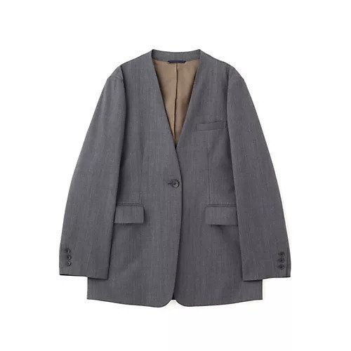 【ヒューマンウーマン/HUMAN WOMAN】のVネックノーカラージャケット 人気、トレンドファッション・服の通販 founy(ファニー) 　ファッション　Fashion　レディースファッション　Fashion for Women　アウター　Coat / Outerwear Collection　レディースジャケット・軽アウター　Jackets　ノーカラージャケット / シンプル上品コーデ　Collarless Jackets　おすすめ　Recommended / Our Picks　シンプル　Simple, Minimal　ジャケット　Jacket, Outerwear　スタンダード　Standard, Basic　ストライプ　Stripe, Striped Pattern　ストレッチ　Stretch, Stretchy Fabric　セットアップ　Set-Up, Coordinated Outfit　ポケット　Pocket, Pocket Detail　ワイド　Wide, Wide Fit　A/W・秋冬　Autumn/Winter　other-2|ID: prp329100004696828 ipo3291000000033917871