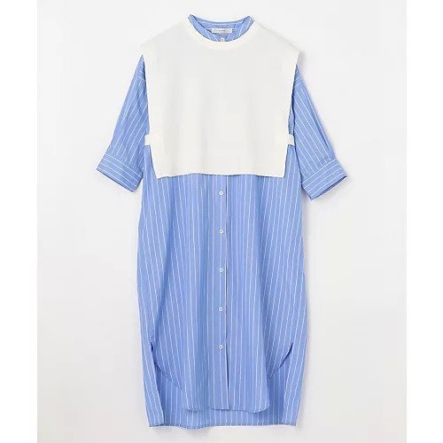 【エニー/ANY】の【洗濯機可・セットアイテム】短丈ベスト シャツワンピースセット 人気、トレンドファッション・服の通販 founy(ファニー) 　ファッション　Fashion　レディースファッション　Fashion for Women　アウター　Coat / Outerwear Collection　ワンピース　Dresses　シャツワンピース / 1枚で着映えコーデ　Shirt Dresses　おすすめ　Recommended / Our Picks　インナー　Innerwear　カットソー　Cut and Sewn Top　クロップド　Cropped, Short Length　シンプル　Simple, Minimal　ストライプ　Stripe, Striped Pattern　トレンド　Trend, Trending Now　ベスト　Vest, Waistcoat　羽織　Haori, Light Jacket　 other-1|ID: prp329100004698362 ipo3291000000033927152