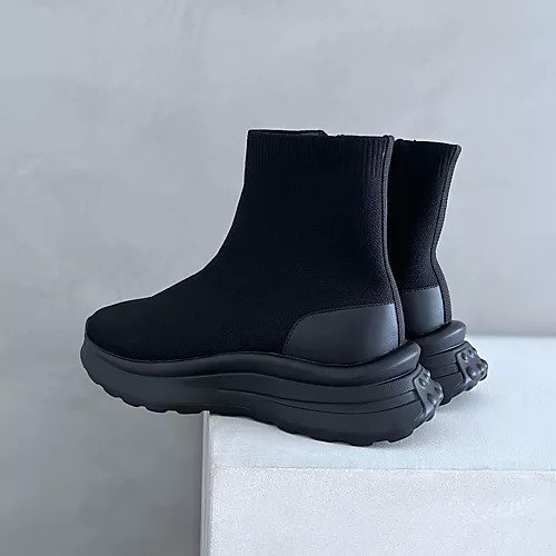 【エンチャンテッド/enchanted】のサイドジップスニカーソールニットブーツ インテリア・キッズ・メンズ・レディースファッション・服の通販 founy(ファニー) 　ファッション　Fashion　レディースファッション　Fashion for Women　サイドジップ　Side Zip, Side Zipper　シルバー　Silver, Metallic Silver　シンプル　Simple, Minimal　スニーカー　Sneakers, Trainers　ソックス　Socks, Hosiery　タイツ　Tights, Legwear　フィット　Fit, Slim Fit　ロング　Long, Long-Length　定番　Standard, Basic Item　春　Spring　秋　Autumn　軽量　Lightweight, Ultra Light　ブラックブラック|ID: prp329100004698536 ipo3291000000033928179