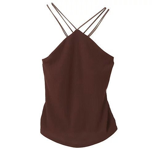 【ジュリエ/Julier】のリブ クロスキャミソール インテリア・キッズ・メンズ・レディースファッション・服の通販 founy(ファニー) 　ファッション　Fashion　レディースファッション　Fashion for Women　トップス・カットソー　Cut & Sew Tops　キャミソール&ノースリーブ　Camisoles & Sleeveless Tops　インナー　Innerwear　キャミソール　Camisole, Spaghetti Strap Top　コレクション　Collection, Seasonal Line　フィット　Fit, Slim Fit　無地　Plain, Solid Color　ヨガ　Yoga, Yoga Wear　ラップ　Wrap, Wrap Design　ランニング　Running, Running Wear, Activewear, Jogging　リラックス　Relax, Relaxed Fit　ワーク　Workwear, Utility Style　ブラウン|ID: prp329100004699920 ipo3291000000033936214