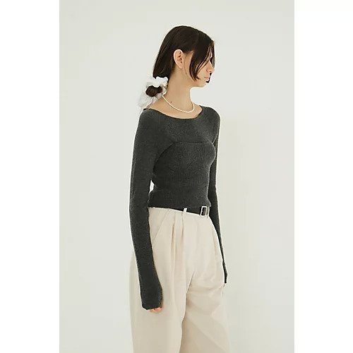 【クラネ/CLANE】のBUSTIER SET KNIT TOPS 人気、トレンドファッション・服の通販 founy(ファニー) ファッション Fashion レディースファッション Fashion for Women トップス・カットソー Cut & Sew Tops ニット Knit Tops & Sweaters ビスチェ Bustiers & Corset Tops / Layered Bustier Style 2025年 2025 2025-2026秋冬・A/W Autumn/Winter 2025–26 AW25–26 おすすめ Recommended / Our Picks ショート Short, Short Length ストレッチ Stretch, Stretchy Fabric デコルテ Décolleté, Neckline ビスチェ Bustier, Corset Top フィット Fit, Slim Fit フロント Front, Front Design 長袖 Long Sleeve, Full Sleeve other-3|ID: prp329100004699931 ipo3291000000033936323