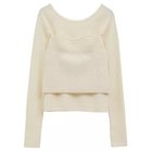 【クラネ/CLANE】のBUSTIER SET KNIT TOPS 人気、トレンドファッション・服の通販 founy(ファニー) ファッション Fashion レディースファッション Fashion for Women トップス・カットソー Cut & Sew Tops ニット Knit Tops & Sweaters ビスチェ Bustiers & Corset Tops / Layered Bustier Style 2025年 2025 2025-2026秋冬・A/W Autumn/Winter 2025–26 AW25–26 おすすめ Recommended / Our Picks ショート Short, Short Length ストレッチ Stretch, Stretchy Fabric デコルテ Décolleté, Neckline ビスチェ Bustier, Corset Top フィット Fit, Slim Fit フロント Front, Front Design 長袖 Long Sleeve, Full Sleeve thumbnail IVORY|ID: prp329100004699931 ipo3291000000034864419