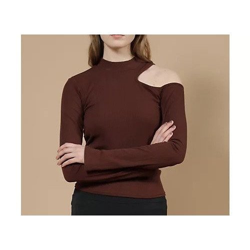 【ジュリエ/Julier】のリブ ロングスリーブプルオーバー インテリア・キッズ・メンズ・レディースファッション・服の通販 founy(ファニー) 　ファッション　Fashion　レディースファッション　Fashion for Women　トップス・カットソー　Cut & Sew Tops　カジュアルプルオーバー・ニットトップス　Pullovers & Knit Tops / Casual Pullovers　インナー　Innerwear　コレクション　Collection, Seasonal Line　スタイリッシュ　Stylish, Fashionable　スリット　Slit, Slit Detail　長袖　Long Sleeve, Full Sleeve　モックネック　Mock Neck, Short Turtleneck　無地　Plain, Solid Color　ヨガ　Yoga, Yoga Wear　ランニング　Running, Running Wear, Activewear, Jogging　リラックス　Relax, Relaxed Fit　ワーク　Workwear, Utility Style　ブラウン|ID: prp329100004699933 ipo3291000000033936336