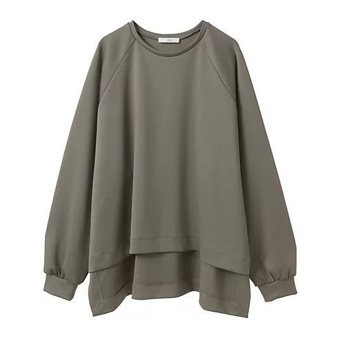 【ジュリエ/Julier】のプランプストレッチ ラージトップス インテリア・キッズ・メンズ・レディースファッション・服の通販 founy(ファニー) 　ファッション　Fashion　レディースファッション　Fashion for Women　トップス・カットソー　Cut & Sew Tops　コレクション　Collection, Seasonal Line　吸水　Absorbent, Quick-Dry　抗菌　Antibacterial, Bacteria-Resistant　スタイリッシュ　Stylish, Fashionable　ストレッチ　Stretch, Stretchy Fabric　スリット　Slit, Slit Detail　スリーブ　Sleeve, Long Sleeve / Short Sleeve　セットアップ　Set-Up, Coordinated Outfit　長袖　Long Sleeve, Full Sleeve　ピーチ　Peach, Soft Touch　無地　Plain, Solid Color　ヨガ　Yoga, Yoga Wear　リラックス　Relax, Relaxed Fit　ワーク　Workwear, Utility Style　カーキ|ID: prp329100004699935 ipo3291000000033936356