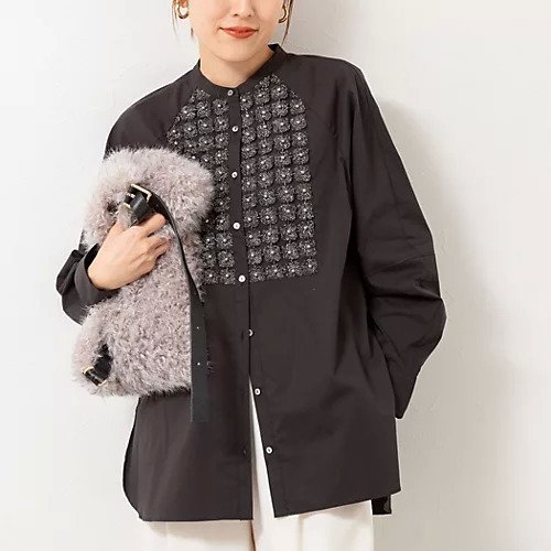 【ノーリーズ/NOLLEY'S】の【SOI-MeME/ソワメム】パールラメレースブラウス 人気、トレンドファッション・服の通販 founy(ファニー) 　ファッション　Fashion　レディースファッション　Fashion for Women　トップス・カットソー　Cut & Sew Tops　シャツ・ブラウス・オフィスカジュアル　Elegant Blouses & Button-Ups　2025年　2025　2025-2026秋冬・A/W　Autumn/Winter 2025–26 AW25–26　おすすめ　Recommended / Our Picks　コクーン　Cocoon, Cocoon Silhouette　シンプル　Simple, Minimal　パール　Pearl, Pearl Accent　ボトム　Bottoms, Lower Wear　モダン　Modern, Contemporary　レース　Lace, Lace Fabric　別注　Limited Edition, Custom Order　other-2|ID: prp329100004699943 ipo3291000000033936426