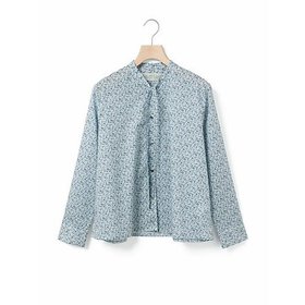 【ミディウミ/MidiUmi】のリバティボウタイシャツ 人気、トレンドファッション・服の通販 founy(ファニー) ファッション Fashion レディースファッション Fashion for Women トップス・カットソー Cut & Sew Tops シャツ・ブラウス・オフィスカジュアル Elegant Blouses & Button-Ups アクリル Acrylic Material インナー Innerwear シルク Silk, 100% Silk ボタニカル Botanical, Floral Pattern 定番 Standard, Basic Item 秋 Autumn |ID:prp329100004699952
