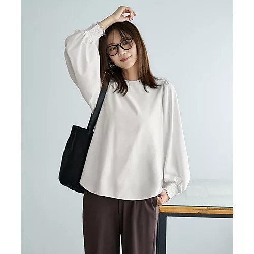 【スタイルデリ/STYLE DELI】のシルキージョーゼットボリュームスリーブブラウス 人気、トレンドファッション・服の通販 founy(ファニー) 　ファッション　Fashion　レディースファッション　Fashion for Women　トップス・カットソー　Cut & Sew Tops　シャツ・ブラウス・オフィスカジュアル　Elegant Blouses & Button-Ups　ボリューム袖・フリルスリーブブラウス　Voluminous & Ruffle Sleeves / Puffy Sleeve Tops　インナー　Innerwear　サテン　Satin, Glossy Fabric　サロペット　Overalls, Salopette　シャーリング　Shirring, Ruched　ジャンスカ　Jumper Skirt, Pinafore Dress　ドレープ　Drape, Draping Fabric　人気　Popular, Best Seller　ベスト　Vest, Waistcoat　ポケット　Pocket, Pocket Detail　夏　Summer　 other-1|ID: prp329100004699957 ipo3291000000033936540