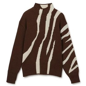 【アキラナカ/AKIRANAKA】 Marcela graphic knit PO BKOW人気、トレンドファッション・服の通販 founy(ファニー) ファッション Fashion レディースファッション Fashion for Women トップス・カットソー Cut & Sew Tops ニット Knit Tops & Sweaters 2022年 2022 2022-2023秋冬・A/W Autumn/Winter 2022–23 AW22–23 アシンメトリー Asymmetrical Style パターン Pattern, Design Print モダン Modern, Contemporary モノトーン Monotone, Black and White |ID:prp329100004699967