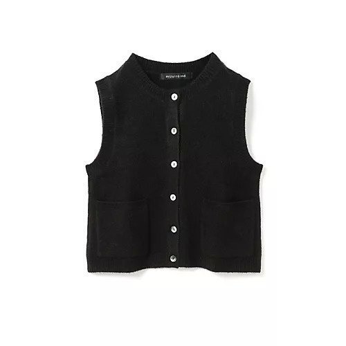 【ミズイロ インド/mizuiro ind】のブークレクルーネックベスト インテリア・キッズ・メンズ・レディースファッション・服の通販 founy(ファニー) ファッション Fashion レディースファッション Fashion for Women アウター Coat / Outerwear Collection トップス・カットソー Cut & Sew Tops ベスト&ジレ / 重ね着スタイル Vests & Gilets ウォッシャブル Machine Washable カーディガン Cardigan, Knitwear ショート Short, Short Length フロント Front, Front Design ベスト Vest, Waistcoat ポケット Pocket, Pocket Detail A/W・秋冬 Autumn/Winter ブラック|ID: prp329100004699975 ipo3291000000035920486