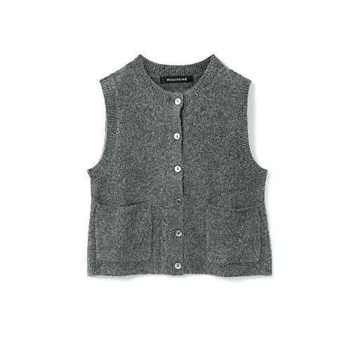 【ミズイロ インド/mizuiro ind】のブークレクルーネックベスト インテリア・キッズ・メンズ・レディースファッション・服の通販 founy(ファニー) ファッション Fashion レディースファッション Fashion for Women アウター Coat / Outerwear Collection トップス・カットソー Cut & Sew Tops ベスト&ジレ / 重ね着スタイル Vests & Gilets ウォッシャブル Machine Washable カーディガン Cardigan, Knitwear ショート Short, Short Length フロント Front, Front Design ベスト Vest, Waistcoat ポケット Pocket, Pocket Detail A/W・秋冬 Autumn/Winter チャコールグレー|ID: prp329100004699975 ipo3291000000035920488