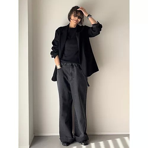 【坪田あさみ/Asami Tsubota】のDADA ブラック 人気、トレンドファッション・服の通販 founy(ファニー) ファッション Fashion レディースファッション Fashion for Women 洗える Machine Washable クール Cool, Chic シンプル Simple, Minimal ジャケット Jacket, Outerwear バランス Balance, Style Balance ループ Loop, Loop Knit ワイド Wide, Wide Fit other-3|ID: prp329100004700021 ipo3291000000033937067