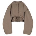 【アモーメント/AMOMENTO】のSHEER NYLON PADDED CROP JUMPER GREY|ID: prp329100004700052 ipo3291000000033937430