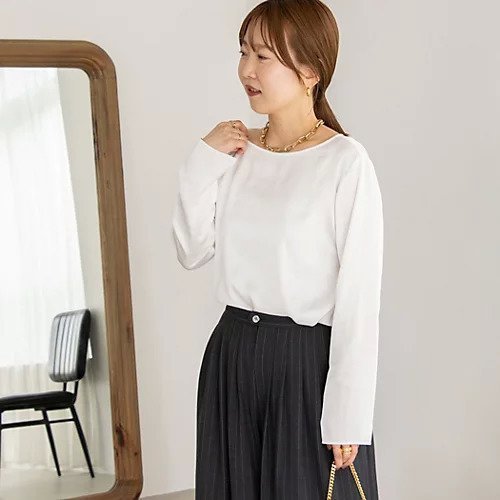 【ノーリーズ/NOLLEY'S】の【WEB限定】ウォッシャブルリラックスサテン長袖Tブラウス 人気、トレンドファッション・服の通販 founy(ファニー) 　ファッション　Fashion　レディースファッション　Fashion for Women　トップス・カットソー　Cut & Sew Tops　シャツ・ブラウス・オフィスカジュアル　Elegant Blouses & Button-Ups　2025年　2025　2025-2026秋冬・A/W　Autumn/Winter 2025–26 AW25–26　おすすめ　Recommended / Our Picks　インナー　Innerwear　サテン　Satin, Glossy Fabric　ジャケット　Jacket, Outerwear　ストレッチ　Stretch, Stretchy Fabric　スリット　Slit, Slit Detail　プレート　Plate, Dish　リラックス　Relax, Relaxed Fit　長袖　Long Sleeve, Full Sleeve　other-3|ID: prp329100004700182 ipo3291000000033938288