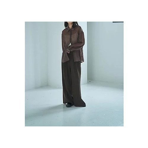 【マージュール/marjour】のWRINKLE SHEER SHIRTS 人気、トレンドファッション・服の通販 founy(ファニー) 　ファッション　Fashion　レディースファッション　Fashion for Women　トップス・カットソー　Cut & Sew Tops　シャツ・ブラウス・オフィスカジュアル　Elegant Blouses & Button-Ups　インナー　Innerwear　オーガンジー　Organza Fabric　秋　Autumn　グラデーション　Gradient, Ombre　シアー　Sheer, See-Through　シンプル　Simple, Minimal　ジャケット　Jacket, Outerwear　ストレッチ　Stretch, Stretchy Fabric　タートル　Turtleneck, Turtle Collar　ポケット　Pocket, Pocket Detail　羽織　Haori, Light Jacket　ランダム　Random, Irregular　冬　Winter / This Winter　夏　Summer　other-2|ID: prp329100004700184 ipo3291000000033938295