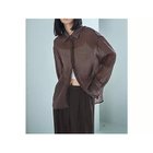 【マージュール/marjour】のWRINKLE SHEER SHIRTS BROWN|ID:prp329100004700184