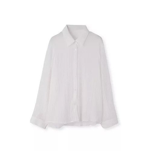 【マージュール/marjour】のWRINKLE SHEER SHIRTS インテリア・キッズ・メンズ・レディースファッション・服の通販 founy(ファニー) 　ファッション　Fashion　レディースファッション　Fashion for Women　トップス・カットソー　Cut & Sew Tops　シャツ・ブラウス・オフィスカジュアル　Elegant Blouses & Button-Ups　インナー　Innerwear　オーガンジー　Organza Fabric　秋　Autumn　グラデーション　Gradient, Ombre　シアー　Sheer, See-Through　シンプル　Simple, Minimal　ジャケット　Jacket, Outerwear　ストレッチ　Stretch, Stretchy Fabric　タートル　Turtleneck, Turtle Collar　ポケット　Pocket, Pocket Detail　羽織　Haori, Light Jacket　ランダム　Random, Irregular　冬　Winter / This Winter　夏　Summer　OFFWHITE|ID: prp329100004700184 ipo3291000000035439399