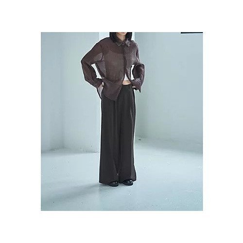 【マージュール/marjour】のWRINKLE SHEER SHIRTS 人気、トレンドファッション・服の通販 founy(ファニー) 　ファッション　Fashion　レディースファッション　Fashion for Women　トップス・カットソー　Cut & Sew Tops　シャツ・ブラウス・オフィスカジュアル　Elegant Blouses & Button-Ups　インナー　Innerwear　オーガンジー　Organza Fabric　秋　Autumn　グラデーション　Gradient, Ombre　シアー　Sheer, See-Through　シンプル　Simple, Minimal　ジャケット　Jacket, Outerwear　ストレッチ　Stretch, Stretchy Fabric　タートル　Turtleneck, Turtle Collar　ポケット　Pocket, Pocket Detail　羽織　Haori, Light Jacket　ランダム　Random, Irregular　冬　Winter / This Winter　夏　Summer　other-3|ID: prp329100004700184 ipo3291000000035439403