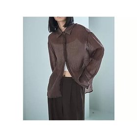 【マージュール/marjour】のWRINKLE SHEER SHIRTS 人気、トレンドファッション・服の通販 founy(ファニー) ファッション Fashion レディースファッション Fashion for Women トップス・カットソー Cut & Sew Tops シャツ・ブラウス・オフィスカジュアル Elegant Blouses & Button-Ups インナー Innerwear オーガンジー Organza Fabric 秋 Autumn グラデーション Gradient, Ombre シアー Sheer, See-Through シンプル Simple, Minimal ジャケット Jacket, Outerwear ストレッチ Stretch, Stretchy Fabric タートル Turtleneck, Turtle Collar ポケット Pocket, Pocket Detail 羽織 Haori, Light Jacket ランダム Random, Irregular 冬 Winter / This Winter 夏 Summer |ID:prp329100004700184