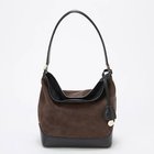 【トプカピ/TOPKAPI】の【TREASURE TOPKAPI】スエード レザーコンビ ワンショルダーバッグ チャーム付き チョコレート|ID: prp329100004701662 ipo3291000000033948808