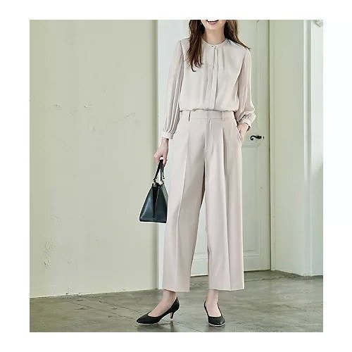 【エニー/ANY】の【ストレッチ/ウエストゴム/セットアップ可】イージーケアワイドパンツ インテリア・キッズ・メンズ・レディースファッション・服の通販 founy(ファニー) https://founy.com/ ファッション Fashion レディースファッション Fashion for Women セットアップ Matching Sets レディースパンツ・ボトムス Pants & Trousers / Bottoms ストレッチ Stretch, Stretchy Fabric セットアップ Set-Up, Coordinated Outfit ワイド Wide, Wide Fit おすすめ Recommended / Our Picks セレモニー Ceremony ビジネス 仕事 通勤 Business / Work / Commuting |ID: prp329100004701669 ipo3291000000035184475