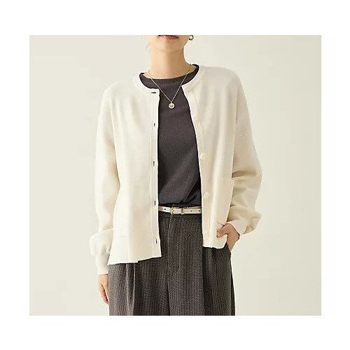 【エニー/ANY】のスウェットライクニットカーディガン インテリア・キッズ・メンズ・レディースファッション・服の通販 founy(ファニー) 　ファッション　Fashion　レディースファッション　Fashion for Women　トップス・カットソー　Cut & Sew Tops　ニット　Knit Tops & Sweaters　カーディガン・羽織り　Layered Style Cardigans　レディースパーカー・カジュアルフーディー　Casual Hoodies & Sweatshirts　スウェット・クルーネックトップス　Sweatshirts & Crewnecks / Relaxed Fit Sweat Tops　カーディガン　Cardigan, Knitwear　クッション　Cushion, Throw Pillow　ストレッチ　Stretch, Stretchy Fabric　スリット　Slit, Slit Detail　ポケット　Pocket, Pocket Detail　羽織　Haori, Light Jacket　おすすめ　Recommended / Our Picks　エレガント 上品　Elegant　エクリュ|ID: prp329100004703285 ipo3291000000033963210