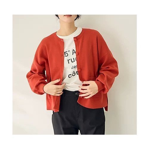 【エニー/ANY】のスウェットライクニットカーディガン 人気、トレンドファッション・服の通販 founy(ファニー) 　ファッション　Fashion　レディースファッション　Fashion for Women　トップス・カットソー　Cut & Sew Tops　ニット　Knit Tops & Sweaters　カーディガン・羽織り　Layered Style Cardigans　レディースパーカー・カジュアルフーディー　Casual Hoodies & Sweatshirts　スウェット・クルーネックトップス　Sweatshirts & Crewnecks / Relaxed Fit Sweat Tops　カーディガン　Cardigan, Knitwear　クッション　Cushion, Throw Pillow　ストレッチ　Stretch, Stretchy Fabric　スリット　Slit, Slit Detail　ポケット　Pocket, Pocket Detail　羽織　Haori, Light Jacket　おすすめ　Recommended / Our Picks　エレガント 上品　Elegant　other-2|ID: prp329100004703285 ipo3291000000033963220