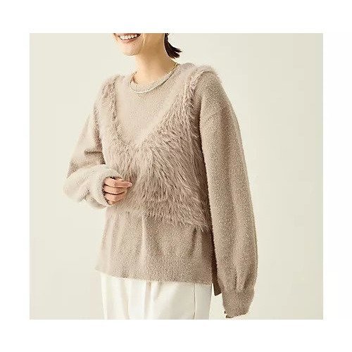 【エニー/ANY】のロングシャギーニットベスト 人気、トレンドファッション・服の通販 founy(ファニー) 　ファッション　Fashion　レディースファッション　Fashion for Women　アウター　Coat / Outerwear Collection　トップス・カットソー　Cut & Sew Tops　ニット　Knit Tops & Sweaters　ベスト&ジレ / 重ね着スタイル　Vests & Gilets　インナー　Innerwear　コンパクト　Compact, Small Size　シンプル　Simple, Minimal　スリット　Slit, Slit Detail　タンク　Tank Top, Sleeveless Top　フェザー　Feather, Feather Detail　ベスト　Vest, Waistcoat　半袖　Short Sleeve, Half Sleeve　秋　Autumn　A/W・秋冬　Autumn/Winter　other-2|ID: prp329100004703294 ipo3291000000033963276