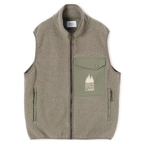 【メゾン キツネ/MAISON KITSUNE】のCASUAL FLEECE SLEEVELESS VEST インテリア・キッズ・メンズ・レディースファッション・服の通販 founy(ファニー) 　ファッション　Fashion　レディースファッション　Fashion for Women　アウター　Coat / Outerwear Collection　トップス・カットソー　Cut & Sew Tops　ベスト&ジレ / 重ね着スタイル　Vests & Gilets　2025年　2025　2025-2026秋冬・A/W　Autumn/Winter 2025–26 AW25–26　コレクション　Collection, Seasonal Line　シンプル　Simple, Minimal　スポーツ　Sports, Activewear　バランス　Balance, Style Balance　洗える　Machine Washable　LAUREL GREEN|ID: prp329100004704560 ipo3291000000033973478