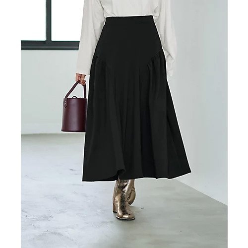 【スタイルデリ/STYLE DELI】のラウンドギャザーフレアスカート インテリア・キッズ・メンズ・レディースファッション・服の通販 founy(ファニー) 　ファッション　Fashion　レディースファッション　Fashion for Women　スカート　Skirts　Aライン・フレアスカート　A-Line & Flared Skirts　春　Spring　カットソー　Cut and Sewn Top　ギャザー　Gathered, Ruffled　スタイリッシュ　Stylish, Fashionable　スニーカー　Sneakers, Trainers　バランス　Balance, Style Balance　バルーン　Balloon, Balloon Silhouette　フォルム　Silhouette, Form　フレア　Flare, Flared　ポケット　Pocket, Pocket Detail　ラウンド　Round, Round Neck　リラックス　Relax, Relaxed Fit　ロング　Long, Long-Length　冬　Winter / This Winter　S/S・春夏　SS, Spring/Summer, Warm Season　夏　Summer　ブラック|ID: prp329100004704561 ipo3291000000033973483