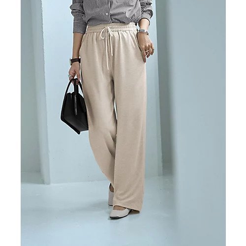 【スタイルデリ/STYLE DELI】のふんわりとろん リラックスワイドパンツ インテリア・キッズ・メンズ・レディースファッション・服の通販 founy(ファニー) 　ファッション　Fashion　レディースファッション　Fashion for Women　パンツ　Pants & Trousers　インナー　Innerwear　春　Spring　くるぶし　Ankle-Length　カットソー　Cut and Sewn Top　ギャザー　Gathered, Ruffled　シルバー　Silver, Metallic Silver　ジャケット　Jacket, Outerwear　ストレート　Straight, Straight Cut　スニーカー　Sneakers, Trainers　スリット　Slit, Slit Detail　バランス　Balance, Style Balance　パジャマ　Pajamas, Sleepwear　フォルム　Silhouette, Form　ポケット　Pocket, Pocket Detail　ループ　Loop, Loop Knit　ワイド　Wide, Wide Fit　S/S・春夏　SS, Spring/Summer, Warm Season　夏　Summer　オートミール|ID: prp329100004704563 ipo3291000000033973493