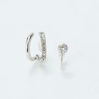 【フィービィー/phoebe】の【金属アレルギー対応】2setプリズムビジューイヤーカフ/ニッケルフリー シルバー|ID: prp329100004704574 ipo3291000000033973564
