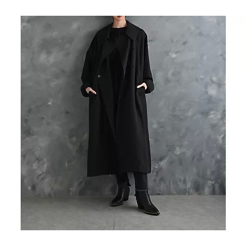 【スタイルデリ/STYLE DELI】の【BLK001】襟付きオーバーサイズコート 人気、トレンドファッション・服の通販 founy(ファニー) 　ファッション　Fashion　レディースファッション　Fashion for Women　アウター　Coat / Outerwear Collection　コート・ロングコート・ピーコート　Long Coats, Peacoats & More　イエロー　Yellow　オケージョン　Occasion Wear　ショルダー　Shoulder, Shoulder Strap　シンプル　Simple, Minimal　ドロップ　Drop Shoulder, Dropped Style　定番　Standard, Basic Item　ポケット　Pocket, Pocket Detail　ラウンド　Round, Round Neck　ロング　Long, Long-Length　ワイド　Wide, Wide Fit　おすすめ　Recommended / Our Picks　エレガント 上品　Elegant　セレモニー　Ceremony　other-2|ID: prp329100004704579 ipo3291000000033973595