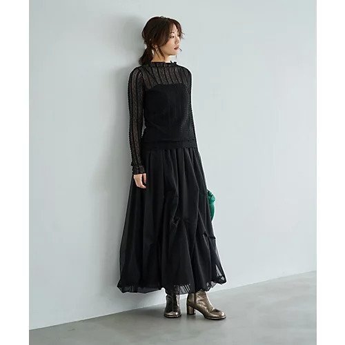 【スタイルデリ/STYLE DELI】の下に着るメロウレーシィートップス 人気、トレンドファッション・服の通販 founy(ファニー) 　ファッション　Fashion　レディースファッション　Fashion for Women　トップス・カットソー　Cut & Sew Tops　インナー　Innerwear　カーディガン　Cardigan, Knitwear　シンプル　Simple, Minimal　ジャケット　Jacket, Outerwear　スウェット / スエット　Sweatshirt, Sweatwear　ストレッチ　Stretch, Stretchy Fabric　ドット　Polka Dot, Dot Pattern　定番　Standard, Basic Item　フラット　Flat, Flat Shoes　ボトルネック　Bottle Neck, Mock Neck　ポケット　Pocket, Pocket Detail　レース　Lace, Lace Fabric　夏　Summer　other-2|ID: prp329100004704681 ipo3291000000035652247