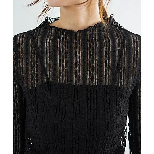 【スタイルデリ/STYLE DELI】の下に着るメロウレーシィートップス 人気、トレンドファッション・服の通販 founy(ファニー) 　ファッション　Fashion　レディースファッション　Fashion for Women　トップス・カットソー　Cut & Sew Tops　インナー　Innerwear　カーディガン　Cardigan, Knitwear　シンプル　Simple, Minimal　ジャケット　Jacket, Outerwear　スウェット / スエット　Sweatshirt, Sweatwear　ストレッチ　Stretch, Stretchy Fabric　ドット　Polka Dot, Dot Pattern　定番　Standard, Basic Item　フラット　Flat, Flat Shoes　ボトルネック　Bottle Neck, Mock Neck　ポケット　Pocket, Pocket Detail　レース　Lace, Lace Fabric　夏　Summer　other-3|ID: prp329100004704681 ipo3291000000035652248