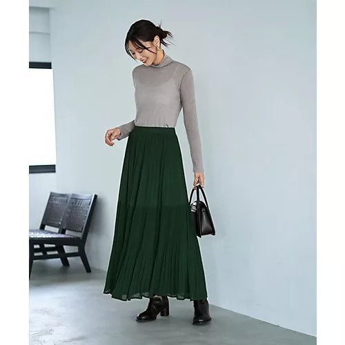 【スタイルデリ/STYLE DELI】のシフォンジョーゼットMIXプリーツスカート 人気、トレンドファッション・服の通販 founy(ファニー) 　ファッション　Fashion　レディースファッション　Fashion for Women　スカート　Skirts　プリーツスカート / 上品フェミニンスタイル　Pleated Skirts　カーディガン　Cardigan, Knitwear　クール　Cool, Chic　サテン　Satin, Glossy Fabric　シフォン　Chiffon, Lightweight Fabric　ジャケット　Jacket, Outerwear　ジョーゼット　Georgette, Semi-Sheer Fabric　スウェット / スエット　Sweatshirt, Sweatwear　スニーカー　Sneakers, Trainers　スマート　Smart, Elegant　タイツ　Tights, Legwear　定番　Standard, Basic Item　なめらか　Smooth, Silky Texture　人気　Popular, Best Seller　バランス　Balance, Style Balance　パターン　Pattern, Design Print　パーカー　Hoodie, Parka　フィット　Fit, Slim Fit　フェミニン　Feminine, Girly　フレア　Flare, Flared　プリーツ　Pleats, Pleated　ベスト　Vest, Waistcoat　ペチコート　Petticoat, Underskirt　防寒　Cold Protection, Winter-Ready　レギンス　Leggings, Stretch Pants　ロング　Long, Long-Length　A/W・秋冬　Autumn/Winter　other-2|ID: prp329100004704686 ipo3291000000033974082