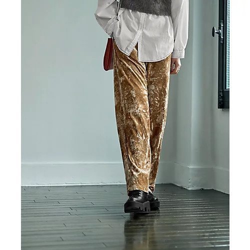 【スタイルデリ/STYLE DELI】のクラッシュベロアリラックスパンツ インテリア・キッズ・メンズ・レディースファッション・服の通販 founy(ファニー) 　ファッション　Fashion　レディースファッション　Fashion for Women　パンツ　Pants & Trousers　イエロー　Yellow　春　Spring　ギャザー　Gathered, Ruffled　ジャケット　Jacket, Outerwear　スウェット / スエット　Sweatshirt, Sweatwear　スリット　Slit, Slit Detail　タイツ　Tights, Legwear　デニム　Denim, Jeans Material　バランス　Balance, Style Balance　フォルム　Silhouette, Form　ブルゾン　Blouson, Bomber Jacket　ベロア　Velour, Soft Velvet　ポケット　Pocket, Pocket Detail　無地　Plain, Solid Color　レギンス　Leggings, Stretch Pants　ワイド　Wide, Wide Fit　冬　Winter / This Winter　A/W・秋冬　Autumn/Winter　キャメル|ID: prp329100004704688 ipo3291000000033974089