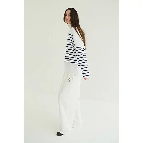 【クラネ/CLANE】のWIDE HENRY NECK BORDER TOPS 人気、トレンドファッション・服の通販 founy(ファニー) 　ファッション　Fashion　レディースファッション　Fashion for Women　トップス・カットソー　Cut & Sew Tops　2025年　2025　2025-2026秋冬・A/W　Autumn/Winter 2025–26 AW25–26　ストレッチ　Stretch, Stretchy Fabric　ワイド　Wide, Wide Fit　ヴィンテージ　Vintage Style　other-3|ID: prp329100004705569 ipo3291000000033983554