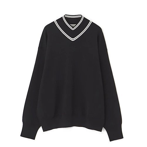 【エンダレンス/endalence】のミラノリブVハイネックプルオーバー インテリア・キッズ・メンズ・レディースファッション・服の通販 founy(ファニー) 　ファッション　Fashion　レディースファッション　Fashion for Women　トップス・カットソー　Cut & Sew Tops　カジュアルプルオーバー・ニットトップス　Pullovers & Knit Tops / Casual Pullovers　なめらか　Smooth, Silky Texture　ハイネック　High Neck, Mock Neck　ミラノリブ　Milano Rib, Milano Stitch　ワイド　Wide, Wide Fit　エレガント 上品　Elegant　ブラック|ID: prp329100004705576 ipo3291000000034398307