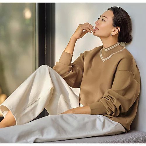 【エンダレンス/endalence】のミラノリブVハイネックプルオーバー 人気、トレンドファッション・服の通販 founy(ファニー) 　ファッション　Fashion　レディースファッション　Fashion for Women　トップス・カットソー　Cut & Sew Tops　カジュアルプルオーバー・ニットトップス　Pullovers & Knit Tops / Casual Pullovers　なめらか　Smooth, Silky Texture　ハイネック　High Neck, Mock Neck　ミラノリブ　Milano Rib, Milano Stitch　ワイド　Wide, Wide Fit　エレガント 上品　Elegant　other-2|ID: prp329100004705576 ipo3291000000034398309