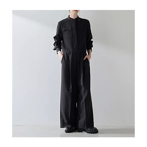 【ウィムガゼット/Whim Gazette】のバンドカラーオールインワン 人気、トレンドファッション・服の通販 founy(ファニー) 　ファッション　Fashion　レディースファッション　Fashion for Women　ワンピース　Dresses　オールインワン・ワンピース　Dresses and Jumpsuits　2025年　2025　2025-2026秋冬・A/W　Autumn/Winter 2025–26 AW25–26　シンプル　Simple, Minimal　ストレッチ　Stretch, Stretchy Fabric　スーツ　Suit, Formalwear　フラップ　Flap, Flap Pocket　ポケット　Pocket, Pocket Detail　マニッシュ　Mannish, Boyish　リラックス　Relax, Relaxed Fit　 other-1|ID: prp329100004705595 ipo3291000000033983751