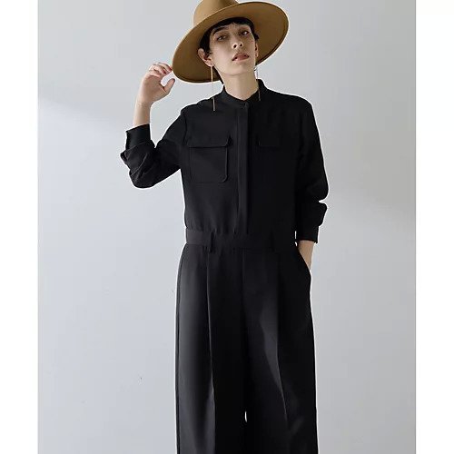 【ウィムガゼット/Whim Gazette】のバンドカラーオールインワン 人気、トレンドファッション・服の通販 founy(ファニー) 　ファッション　Fashion　レディースファッション　Fashion for Women　ワンピース　Dresses　オールインワン・ワンピース　Dresses and Jumpsuits　2025年　2025　2025-2026秋冬・A/W　Autumn/Winter 2025–26 AW25–26　シンプル　Simple, Minimal　ストレッチ　Stretch, Stretchy Fabric　スーツ　Suit, Formalwear　フラップ　Flap, Flap Pocket　ポケット　Pocket, Pocket Detail　マニッシュ　Mannish, Boyish　リラックス　Relax, Relaxed Fit　other-2|ID: prp329100004705595 ipo3291000000033983754