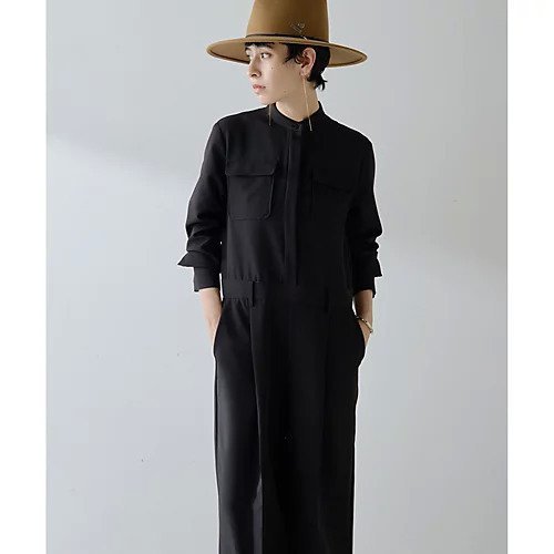 【ウィムガゼット/Whim Gazette】のバンドカラーオールインワン 人気、トレンドファッション・服の通販 founy(ファニー) 　ファッション　Fashion　レディースファッション　Fashion for Women　ワンピース　Dresses　オールインワン・ワンピース　Dresses and Jumpsuits　2025年　2025　2025-2026秋冬・A/W　Autumn/Winter 2025–26 AW25–26　シンプル　Simple, Minimal　ストレッチ　Stretch, Stretchy Fabric　スーツ　Suit, Formalwear　フラップ　Flap, Flap Pocket　ポケット　Pocket, Pocket Detail　マニッシュ　Mannish, Boyish　リラックス　Relax, Relaxed Fit　other-3|ID: prp329100004705595 ipo3291000000033983756