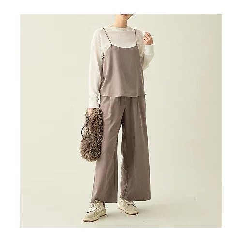 【エニー/ANY】の【2SET/洗濯機可】ビスチェ パンツセット インテリア・キッズ・メンズ・レディースファッション・服の通販 founy(ファニー) 　ファッション　Fashion　レディースファッション　Fashion for Women　パンツ　Pants & Trousers　インナー　Innerwear　コンパクト　Compact, Small Size　セットアップ　Set-Up, Coordinated Outfit　ノースリーブ　Sleeveless, No-Sleeve　ビスチェ　Bustier, Corset Top　フィット　Fit, Slim Fit　フレア　Flare, Flared　ポケット　Pocket, Pocket Detail　リボン　Ribbon, Bow　ロング　Long, Long-Length　A/W・秋冬　Autumn/Winter　モカ|ID: prp329100004705605 ipo3291000000033983822