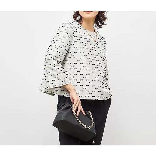 【ノーリーズ/NOLLEY'S】の《セットアップ対応》ウォッシャブルリボンジャガード2WAYブラウス インテリア・キッズ・メンズ・レディースファッション・服の通販 founy(ファニー) 　ファッション　Fashion　レディースファッション　Fashion for Women　トップス・カットソー　Cut & Sew Tops　シャツ・ブラウス・オフィスカジュアル　Elegant Blouses & Button-Ups　セットアップ　Set-Up, Coordinated Outfit　タフタ　Taffeta, Structured Fabric　パール　Pearl, Pearl Accent　ランダム　Random, Irregular　リボン　Ribbon, Bow　日本製　Made In Japan　セレモニー　Ceremony　2025年　2025　2025-2026秋冬・A/W　Autumn/Winter 2025–26 AW25–26　ベージュ系その他|ID: prp329100004706937 ipo3291000000033995727