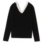 【クラネ/CLANE】の2WAY FRILL V NECK KNIT TOPS 人気、トレンドファッション・服の通販 founy(ファニー) ファッション Fashion レディースファッション Fashion for Women トップス・カットソー Cut & Sew Tops ニット Knit Tops & Sweaters バランス Balance, Style Balance フリル Frill, Ruffle thumbnail BLACK|ID: prp329100004706942 ipo3291000000033995759