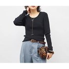 【ノーリーズソフィー/NOLLEY'S sophi】の《アンサンブル対応》《手洗い可能》カシミヤ混リブUネックプルオーバー ブラック|ID: prp329100004706944 ipo3291000000033995768