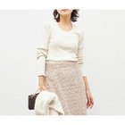 【ノーリーズソフィー/NOLLEY'S sophi】の《アンサンブル対応》《手洗い可能》カシミヤ混リブUネックプルオーバー エクリュ|ID: prp329100004706944 ipo3291000000033995769