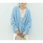 【ノーリーズソフィー/NOLLEY'S sophi】のカシミヤ混ヘアリーVネックカーディガン サックス|ID: prp329100004706947 ipo3291000000033995803